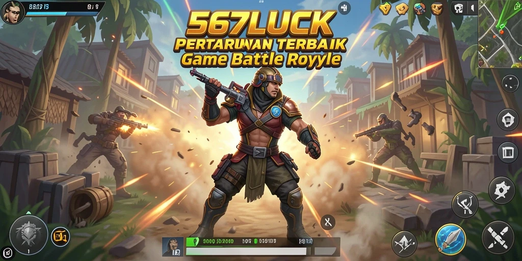 Tampilan menarik dari gameplay seru 567LUCK dalam pertempuran Battle Royale.