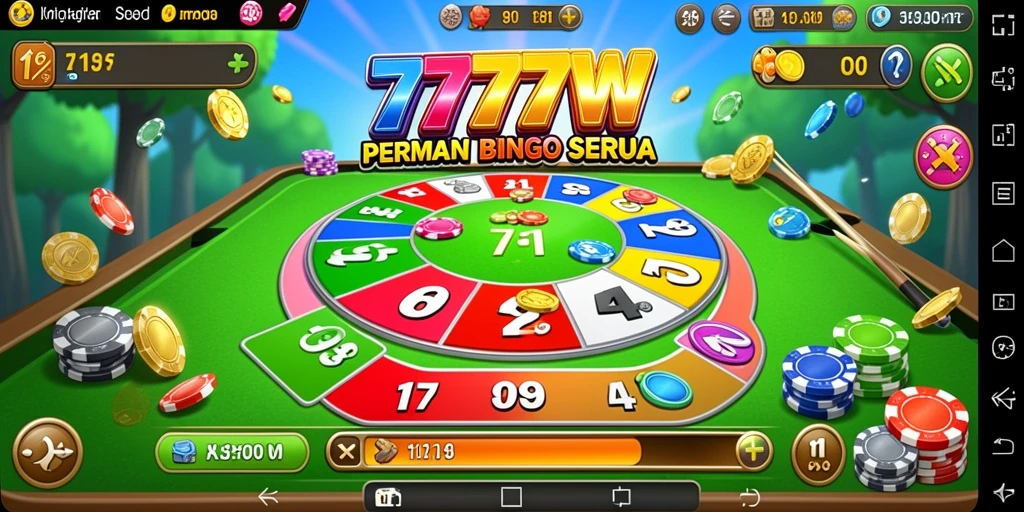 Screenshot gameplay Bingo yang menampilkan keseruan bermain 7777W.