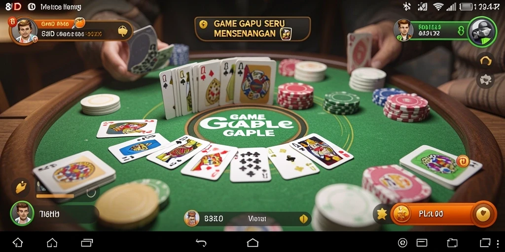 Screenshot gameplay 8ID menampilkan suasana seru permainan Gaple.