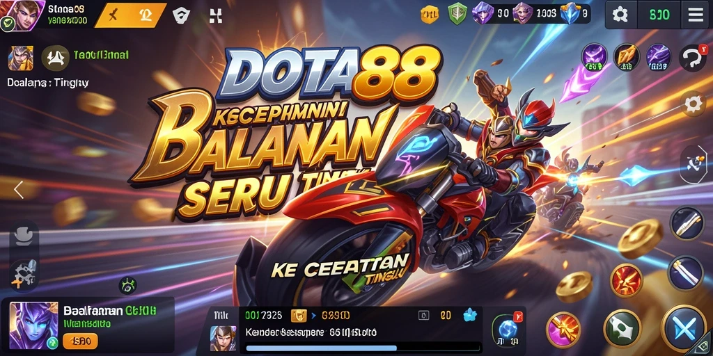 Tampilan gameplay seru dari DOTA88 dengan lintasan berliku.