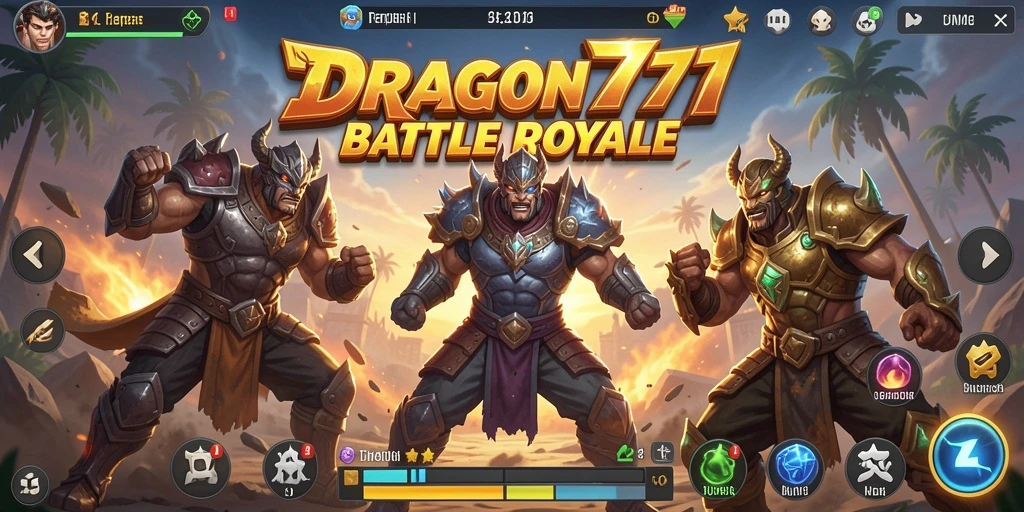 Tampilan gameplay menegangkan dari DRAGON777 dalam pertempuran Battle Royale.
