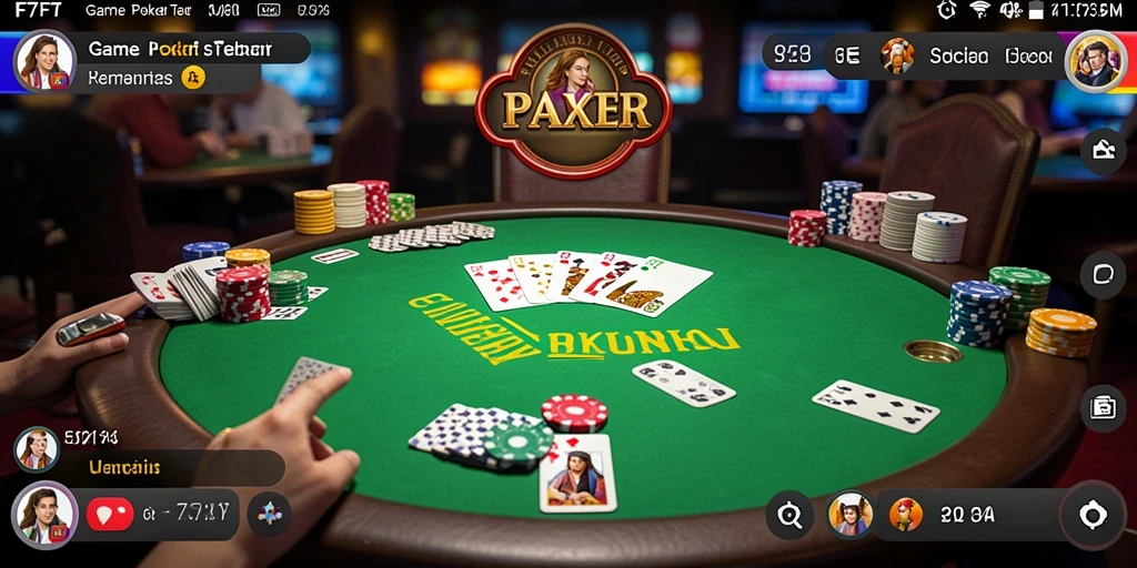 Gameplay seru Poker di F7F7 dengan tampilan menarik.