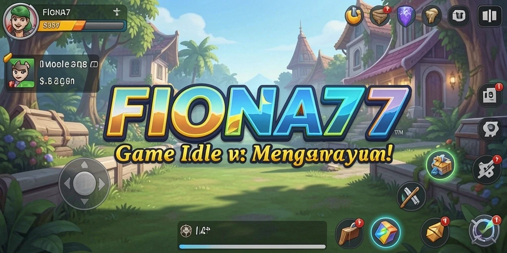 Screenshot gameplay <strong>FIONA77</strong> yang menunjukkan aksi pengumpulan sumber daya.