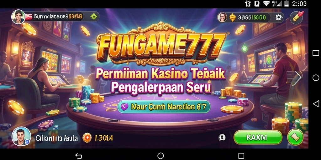 Tampilan gameplay seru FUNGame777 saat bermain kasino.