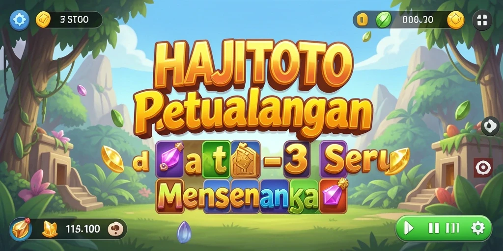Screenshot gameplay HAJITOTO di tingkat menengah dengan pergerakan match-3.
