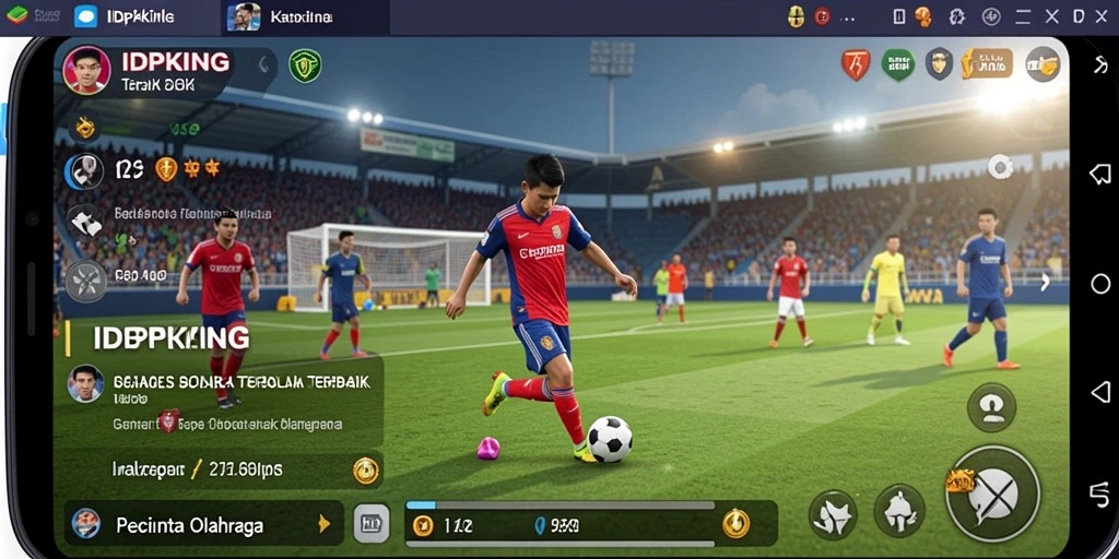 Tangkapan layar menampilkan aksi permainan sepak bola yang mendebarkan.