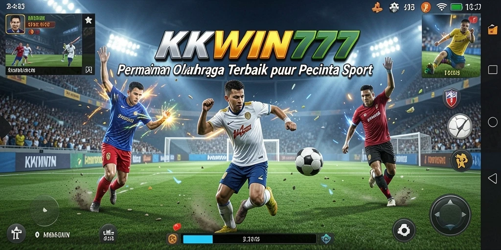 Tampilan gameplay menarik dari KKWIN777 dengan aksi olahraga mendebarkan.