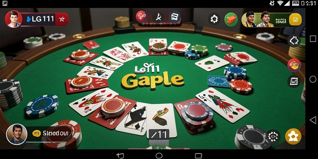 Tampilan gameplay seru dalam permainan Gaple LG111.