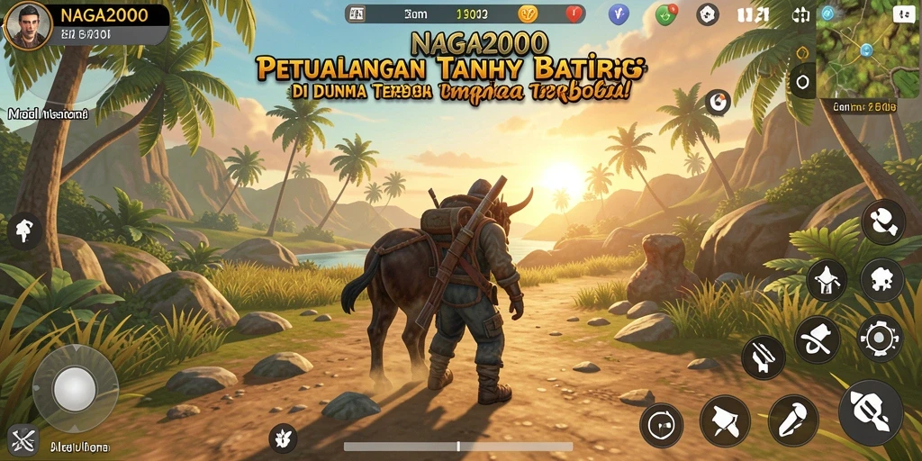 Gameplay NAGA2000 menampilkan petualangan di dunia terbuka yang luas.