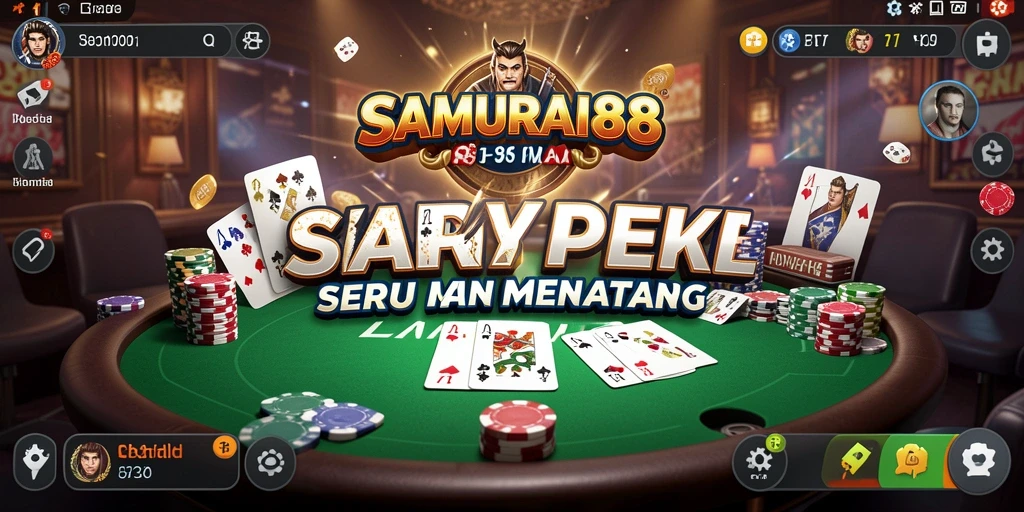 Screenshot gameplay intens dari SAMURAI88 menunjukkan aksi poker yang mendebarkan.