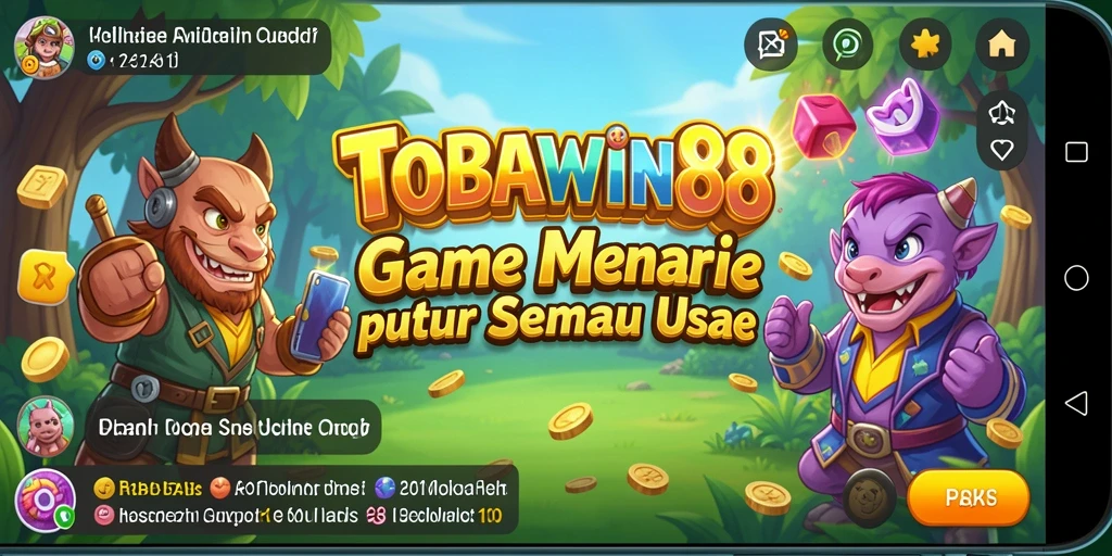 Tampilan gameplay TOBAWIN88 yang penuh warna dan menarik.